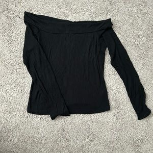 Off the shoulder black top